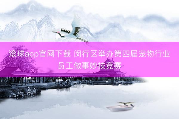 滚球app官网下载 闵行区举办第四届宠物行业员工做事妙技竞赛