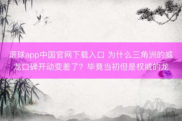 滚球app中国官网下载入口 为什么三角洲的威龙口碑开动变差了？毕竟当初但是权威的龙