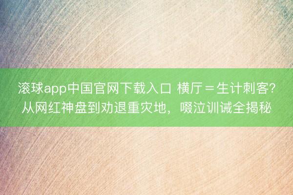 滚球app中国官网下载入口 横厅＝生计刺客？从网红神盘到劝退重灾地，啜泣训诫全揭秘