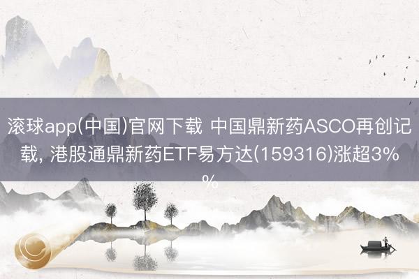 滚球app(中国)官网下载 中国鼎新药ASCO再创记载， 港股通鼎新药ETF易方达(159316)涨超3%
