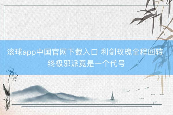 滚球app中国官网下载入口 利剑玫瑰全程回转 终极邪派竟是一个代号