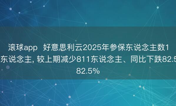 滚球app 好意思利云2025年参保东说念主数172东说念主, 较上期减少811东说念主、同比下跌82.5%